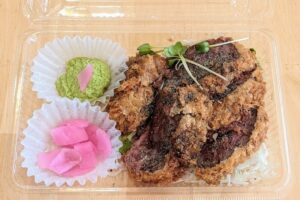 牛かつ黒べこ 広島中央店 ミディアムレアの牛カツランチ